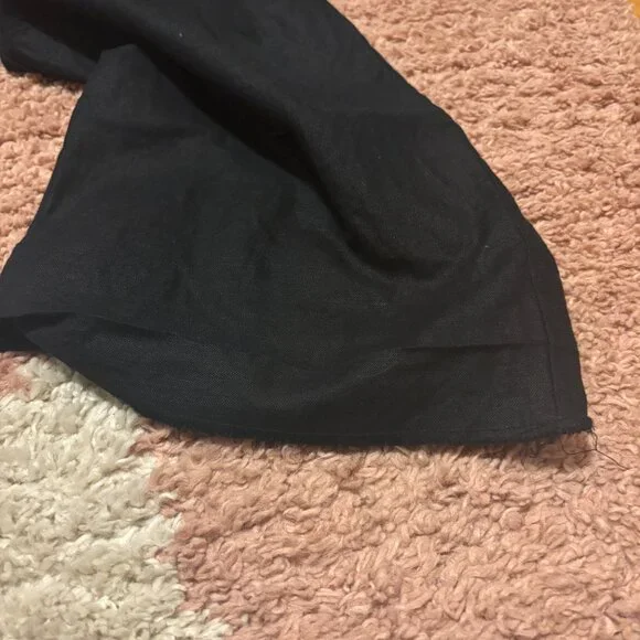 Gap 365 High Rise Linen Blend Wide-Leg Trousers Black, Women's Size 6 - Picture 6 of 10